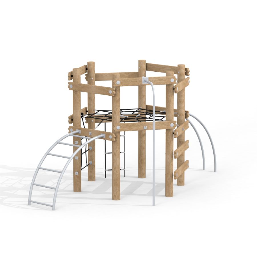 Gewerbefabrik Klettergeruest Bendix Outdoor Spielgeraet Kletterturm 3 Jahre Holz Spielplatz