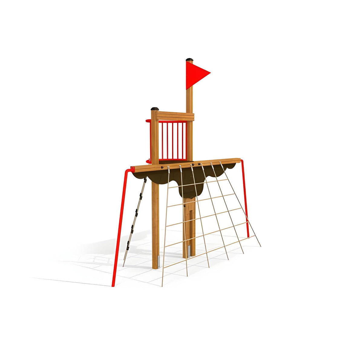 Gewerbefabrik Klettergeruest Tius Outdoor Spielgeraet Kletterturm 3 Jahre Holz Spielplatz