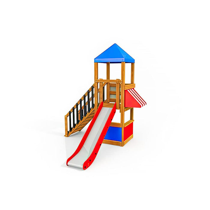 Gewerbefabrik-Spielturm-Liam-Outdoor Spielgeraet Kletterturm 3 Jahre Holz Kita