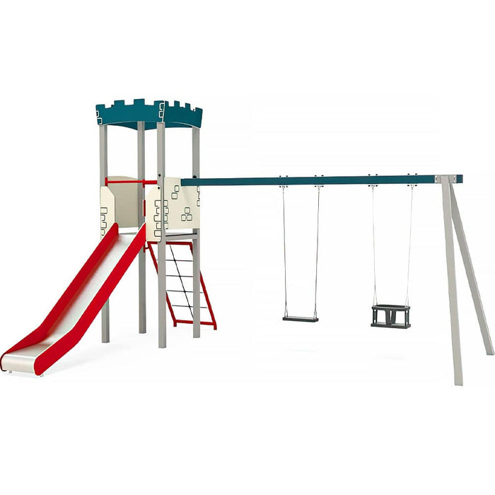 Spielturm Mario, Ab 1 Jahr, Babyschaukel, Gewerbefabrik