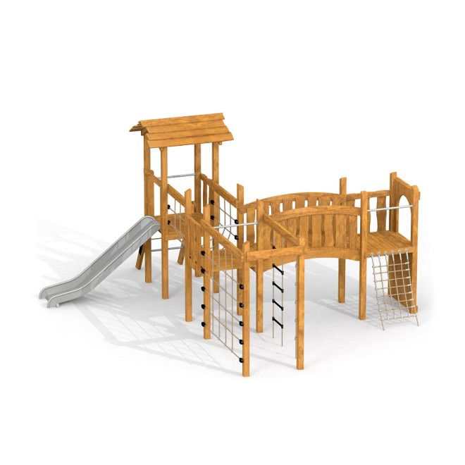 Gewerbefabrik Spielturm Matti Outdoor Spielgeraet Kletterturm 3 Jahre Holz Spielplatz