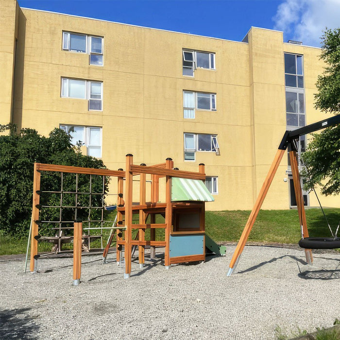 Larslaj Klettergeruest Maja Outdoor Spielgeraet Kletterturm 3 Jahre Holz Kindergarten