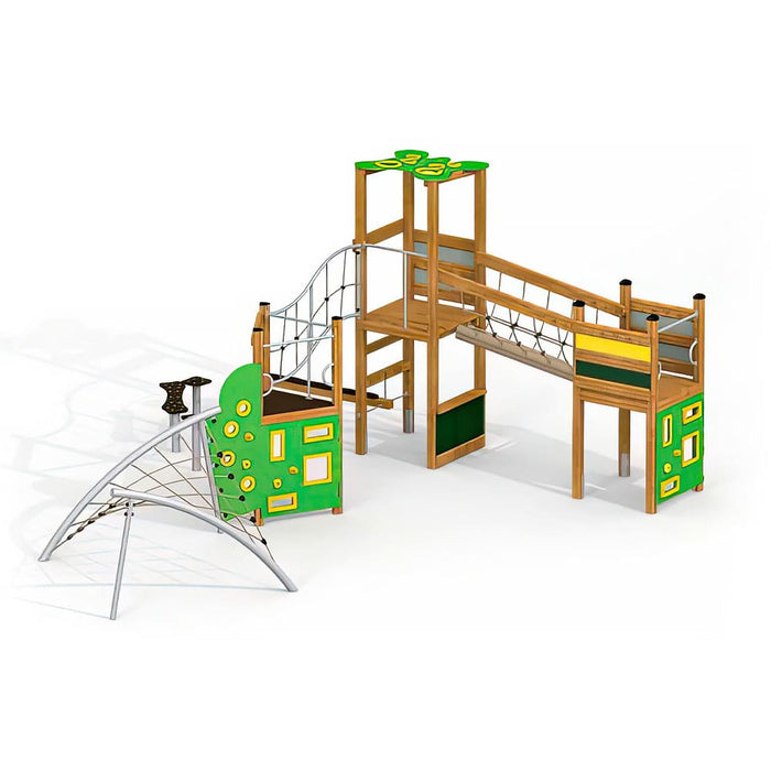 Larslaj Klettergeruest Vera Outdoor SpielgeraetKletterturm 3 Jahre Holz Spielplatz min