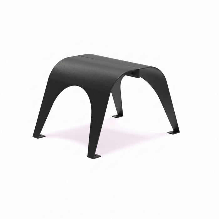 Gewerbefabrik Couchtisch Mureck Stahl Outdoor Stadtmobiliar Schwarz RAL 9017
