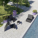 Gewerbefabrik Couchtisch Mureck Stahl Outdoor Stadtmobiliar Schwarz RAL 9017 Szene