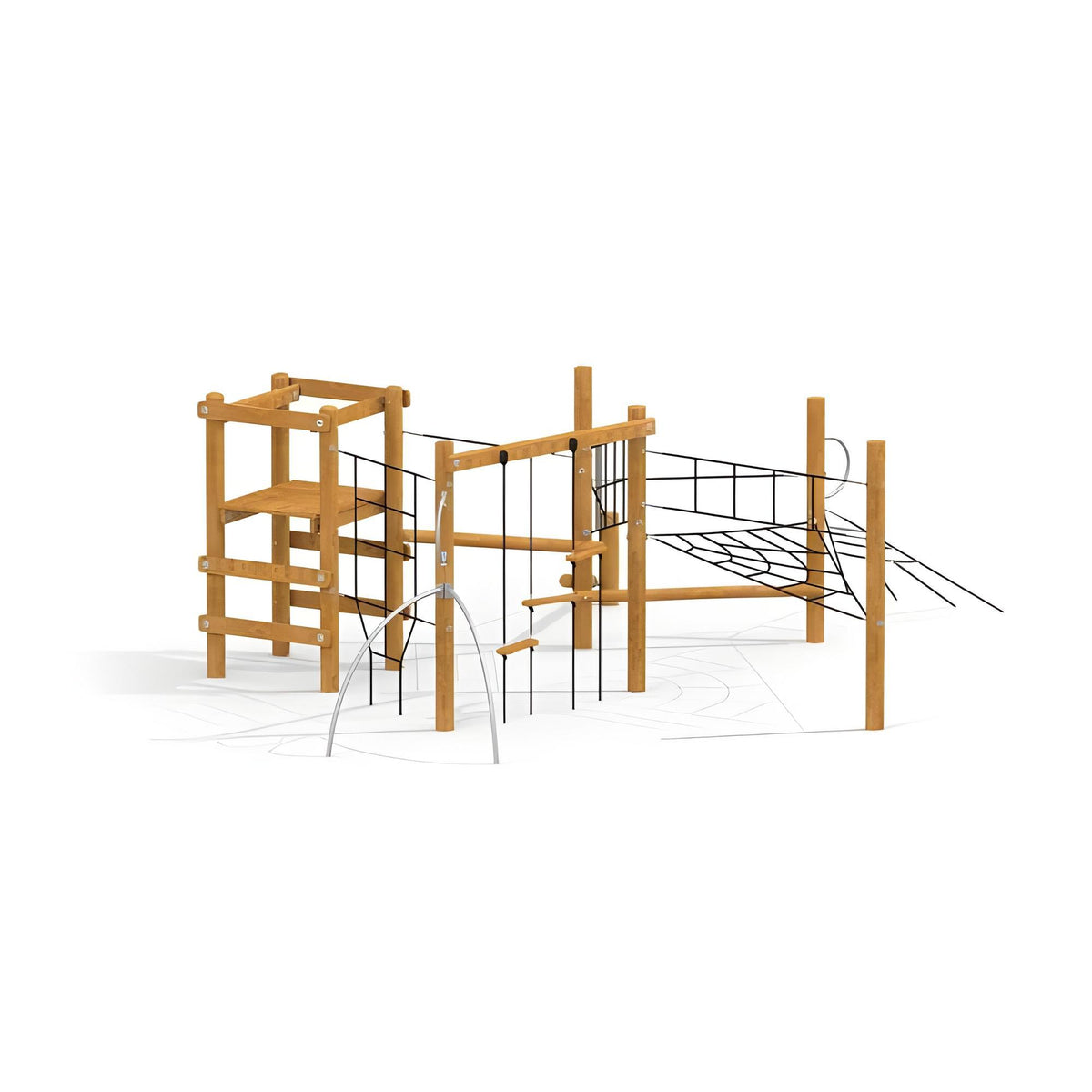 Gewerbefabrik Klettergeruest Arco Outdoor Spielgeraet Kletterturm 3 Jahre Holz Spielplatz