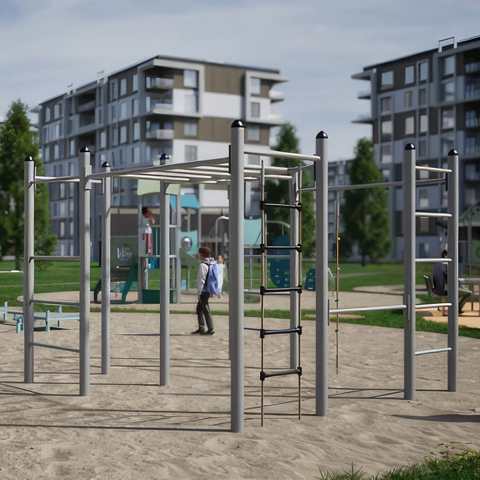 Gewerbefabrik Klettergeruest Benett Outdoor Spielgeraet Kletterturm 3 Jahre Stahl Schule