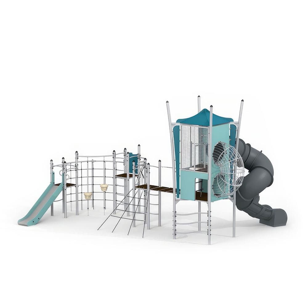 Gewerbefabrik Klettergeruest Boris Outdoor Spielgeraet Kletterturm 3 Jahre Stahl Schule