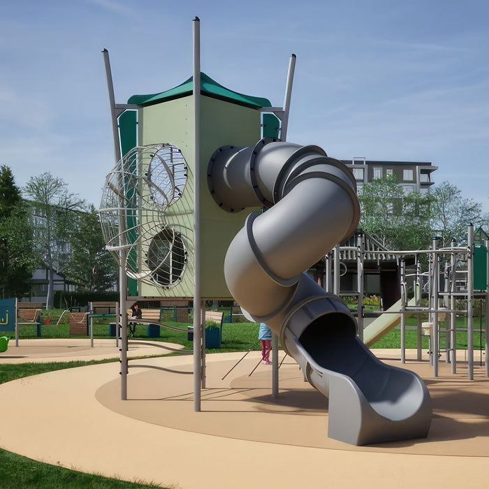 Gewerbefabrik Klettergeruest Boris Outdoor Spielgeraet Kletterturm 3 Jahre Stahl Spielplatz