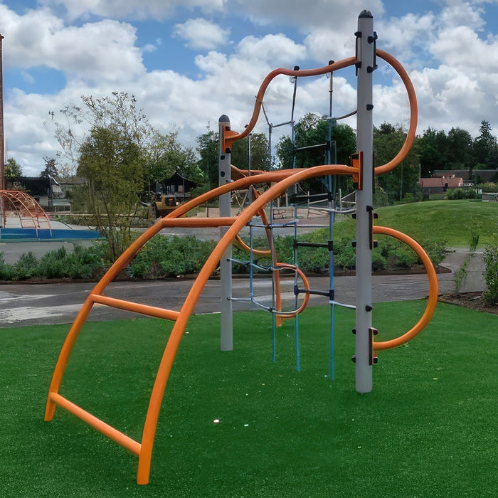 Gewerbefabrik Klettergeruest Ike Outdoor Spielgeraet Kletterturm 3 Jahre Stahl Ansicht