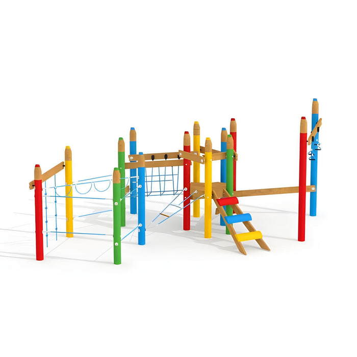 Gewerbefabrik Klettergeruest Jana Outdoor Spielgeraet Kletterturm 3 Jahre Holz Spielplatz