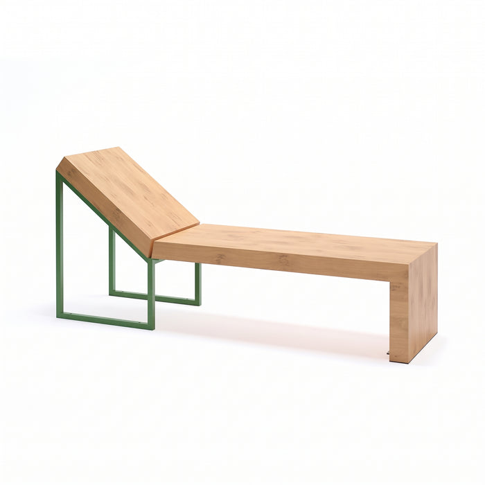 Gewerbefabrik Liegebank Herrenberg Outdoor Liege Liegebank Holz Grün RAL 6018