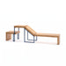 Gewerbefabrik Liegebank Herrsching Outdoor Liege Liegebank Holz Blau RAL 5005