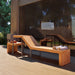 Gewerbefabrik Liegebank Herrsching Outdoor Liege Liegebank Holz Grau RAL 7011 Park