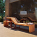 Gewerbefabrik Liegebank Herrsching Outdoor Liege Liegebank Holz Rot RAL 3001 Park