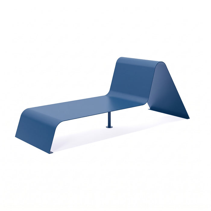 Gewerbefabrik Liegebank Murrhardt Outdoor Liege Liegebank Stahl Blau RAL 5005