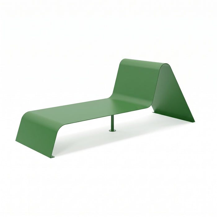 Gewerbefabrik Liegebank Murrhardt Outdoor Liege Liegebank Stahl Grün RAL 6018
