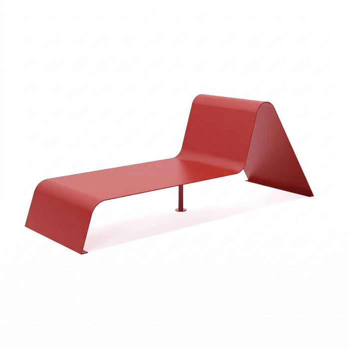 Gewerbefabrik Liegebank Murrhardt Outdoor Liege Liegebank Stahl Rot RAL 3001