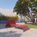 Gewerbefabrik Liegebank Murrhardt Outdoor Liege Liegebank Stahl Rot RAL 3001 Park