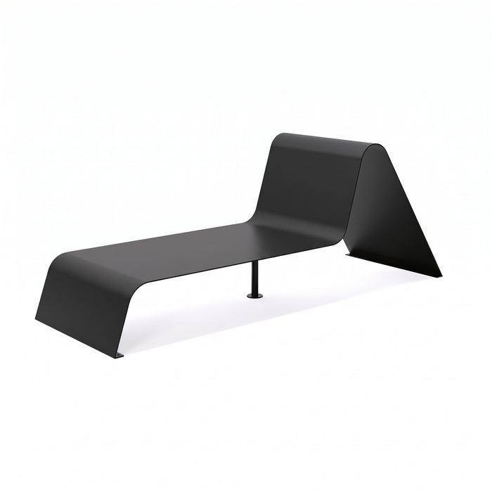 Gewerbefabrik Liegebank Murrhardt Outdoor Liege Liegebank Stahl Schwarz RAL 9017