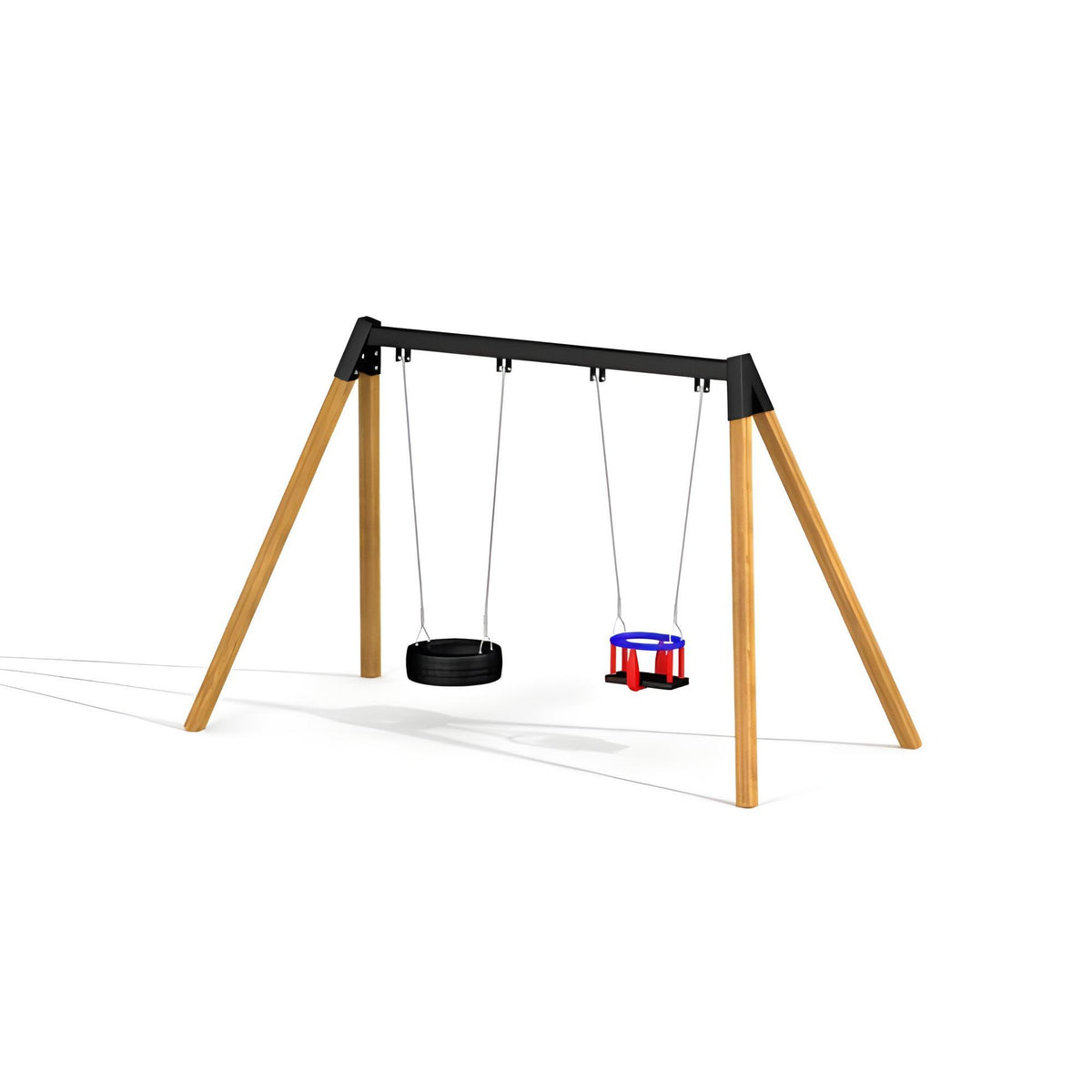 Gewerbefabrik Schaukel Ester Outdoor Spielgeraet Doppelschaukel Kinderschaukel 3 Jahre Holz Spielplatz