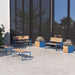 Gewerbefabrik Sitzbank Arnsberg Outdoor Bank Parkbank Holz Blau RAL 5005 Stadt