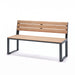 Gewerbefabrik Sitzbank Arnsberg Outdoor Bank Parkbank Holz Grau RAL 7011