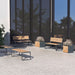 Gewerbefabrik Sitzbank Arnsberg Outdoor Bank Parkbank Holz Grau RAL 7011 Stadt