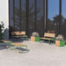 Gewerbefabrik Sitzbank Arnsberg Outdoor Bank Parkbank Holz Grün RAL 6018 Stadt