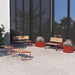 Gewerbefabrik Sitzbank Arnsberg Outdoor Bank Parkbank Holz Rot RAL 3001 Stadt
