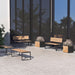 Gewerbefabrik Sitzbank Arnsberg Outdoor Bank Parkbank Holz Schwarz RAL 9017 Stadt
