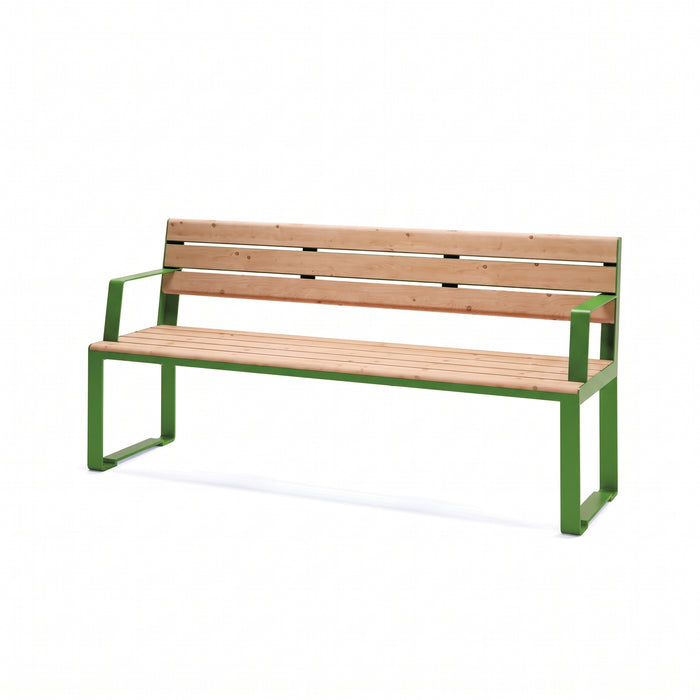 Gewerbefabrik Sitzbank Arnschwang Outdoor Bank Parkbank Holz Grün RAL 6018