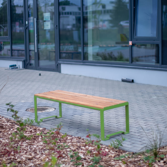 Gewerbefabrik Sitzbank Arnsdorf Outdoor Bank Parkbank Holz Grün RAL 6018 Park