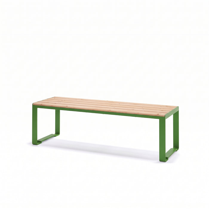 Gewerbefabrik Sitzbank Arnsdorf Outdoor Bank Parkbank Holz Grün RAL 6018
