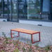 Gewerbefabrik Sitzbank Arnsdorf Outdoor Bank Parkbank Holz Rot RAL 3001 Park