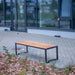 Gewerbefabrik Sitzbank Arnsdorf Outdoor Bank Parkbank Holz Schwarz RAL 9017 Park