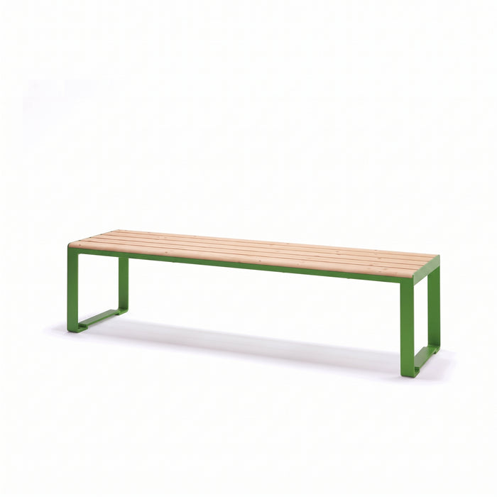 Gewerbefabrik Sitzbank Arnsfeld Outdoor Bank Parkbank Holz Grün RAL 6018