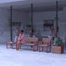 Gewerbefabrik Sitzbank Arnstein Outdoor Bank Parkbank Holz Rot RAL 3001 Stadt