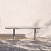 Gewerbefabrik Sitzbank Eich Outdoor Bank Parkbank Stahl Grau RAL 7011 Park