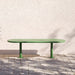 Gewerbefabrik Sitzbank Eich Outdoor Bank Parkbank Stahl Grün RAL 6018 Park