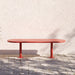 Gewerbefabrik Sitzbank Eich Outdoor Bank Parkbank Stahl Rot RAL 3001 Park