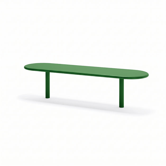 Gewerbefabrik Sitzbank Eichenau Outdoor Bank Parkbank Stahl Grün RAL 6018