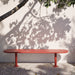 Gewerbefabrik Sitzbank Eichenau Outdoor Bank Parkbank Stahl Rot RAL 3001 Park