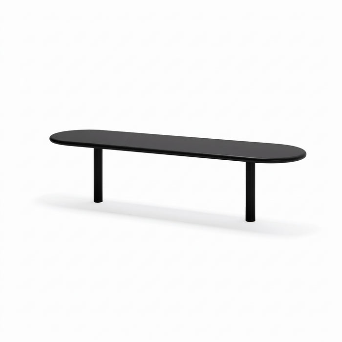 Gewerbefabrik Sitzbank Eichenau Outdoor Bank Parkbank Stahl Schwarz RAL 9017