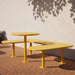 Gewerbefabrik Sitzbank Eichendorf Outdoor Bank Parkbank Stahl Gelb RAL 1028 Park