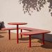 Gewerbefabrik Sitzbank Eichendorf Outdoor Bank Parkbank Stahl Rot RAL 3001 Park