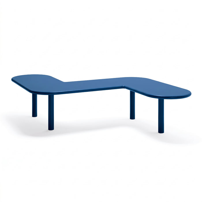 Gewerbefabrik Sitzbank Eichenzell Outdoor Bank Parkbank Stahl Blau RAL 5005