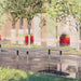 Gewerbefabrik Sitzbank Eichenzell Outdoor Bank Parkbank Stahl Grau RAL 7011 Park