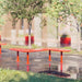 Gewerbefabrik Sitzbank Eichenzell Outdoor Bank Parkbank Stahl Rot RAL 3001 Park