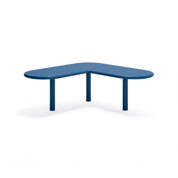 Gewerbefabrik Sitzbank Eichwalde Outdoor Bank Parkbank Stahl Blau RAL 5005